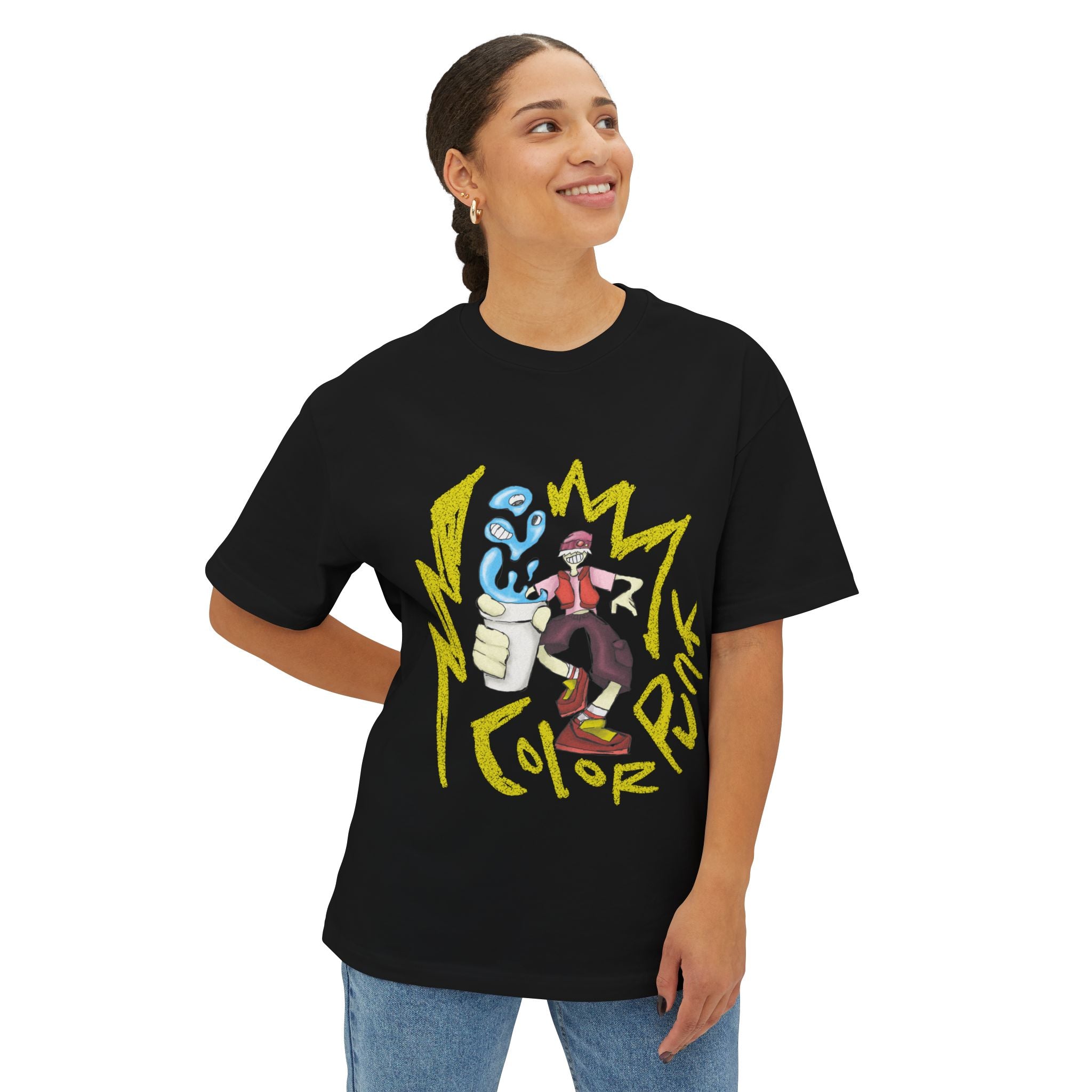 Vibrant Baggy Boxy Tee - Y2K Hip-Hop Style