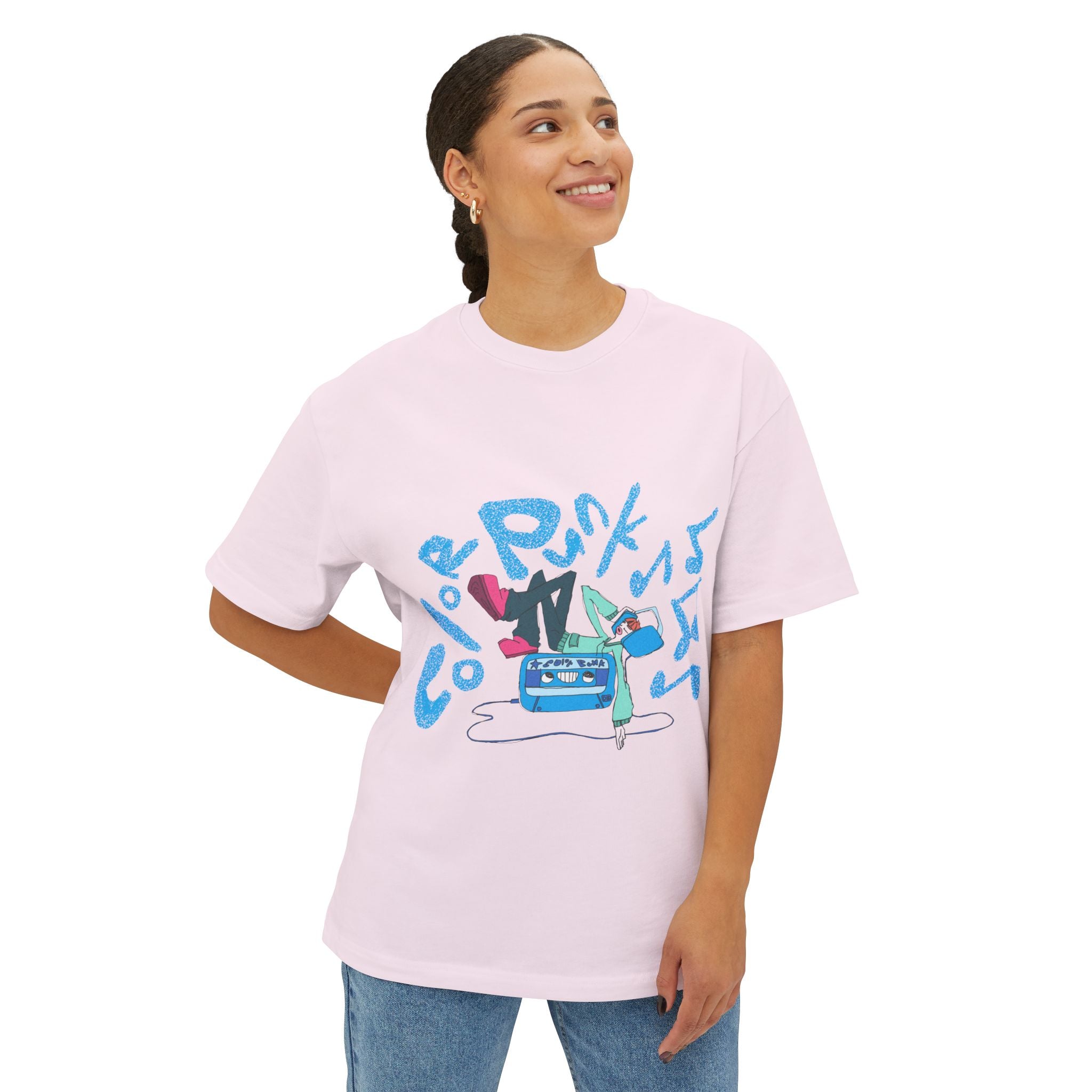 Vibrant Baggy Boxy Tee - Y2K Hip-Hop Style