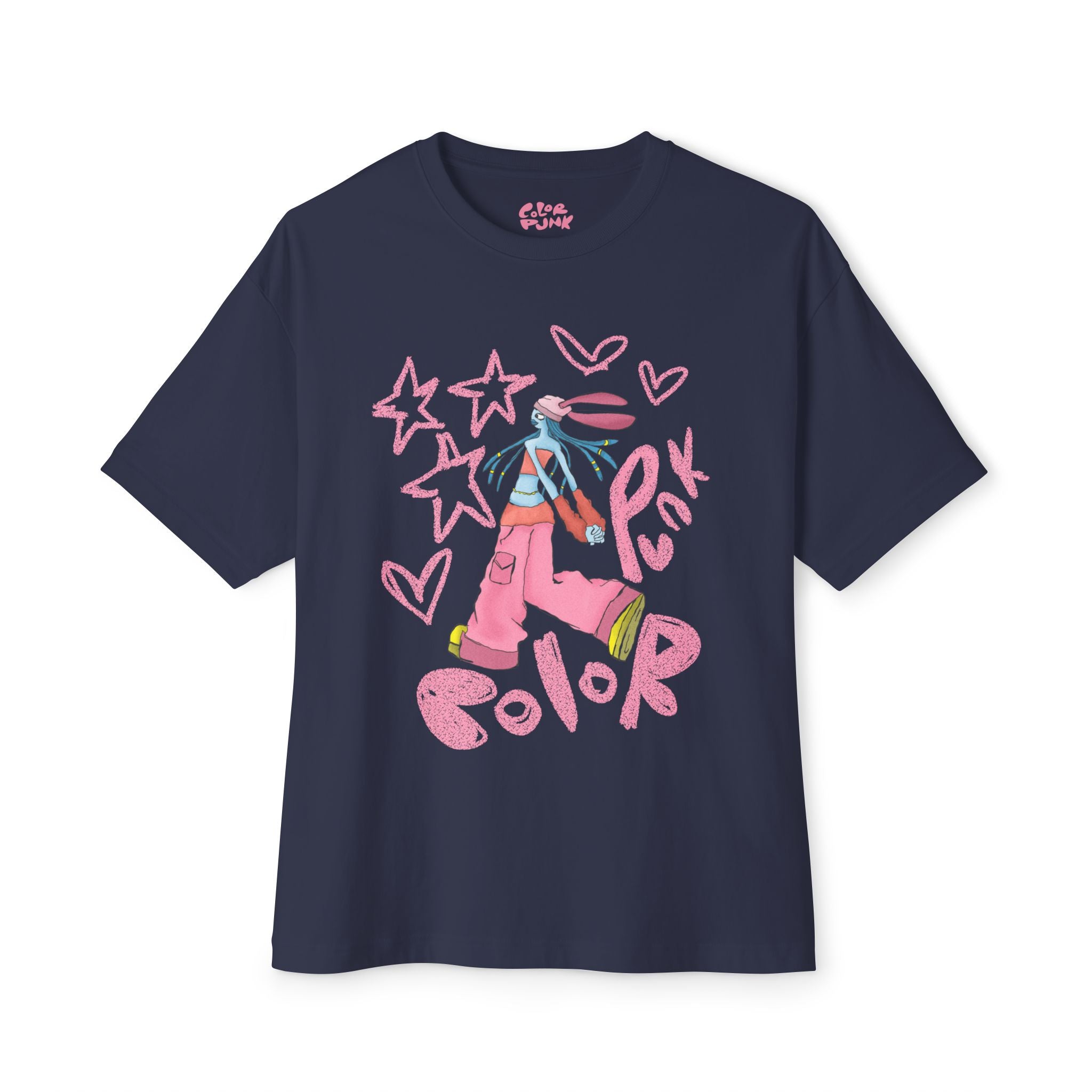 Vibrant Baggy Boxy Tee - Y2K Hip-Hop Style