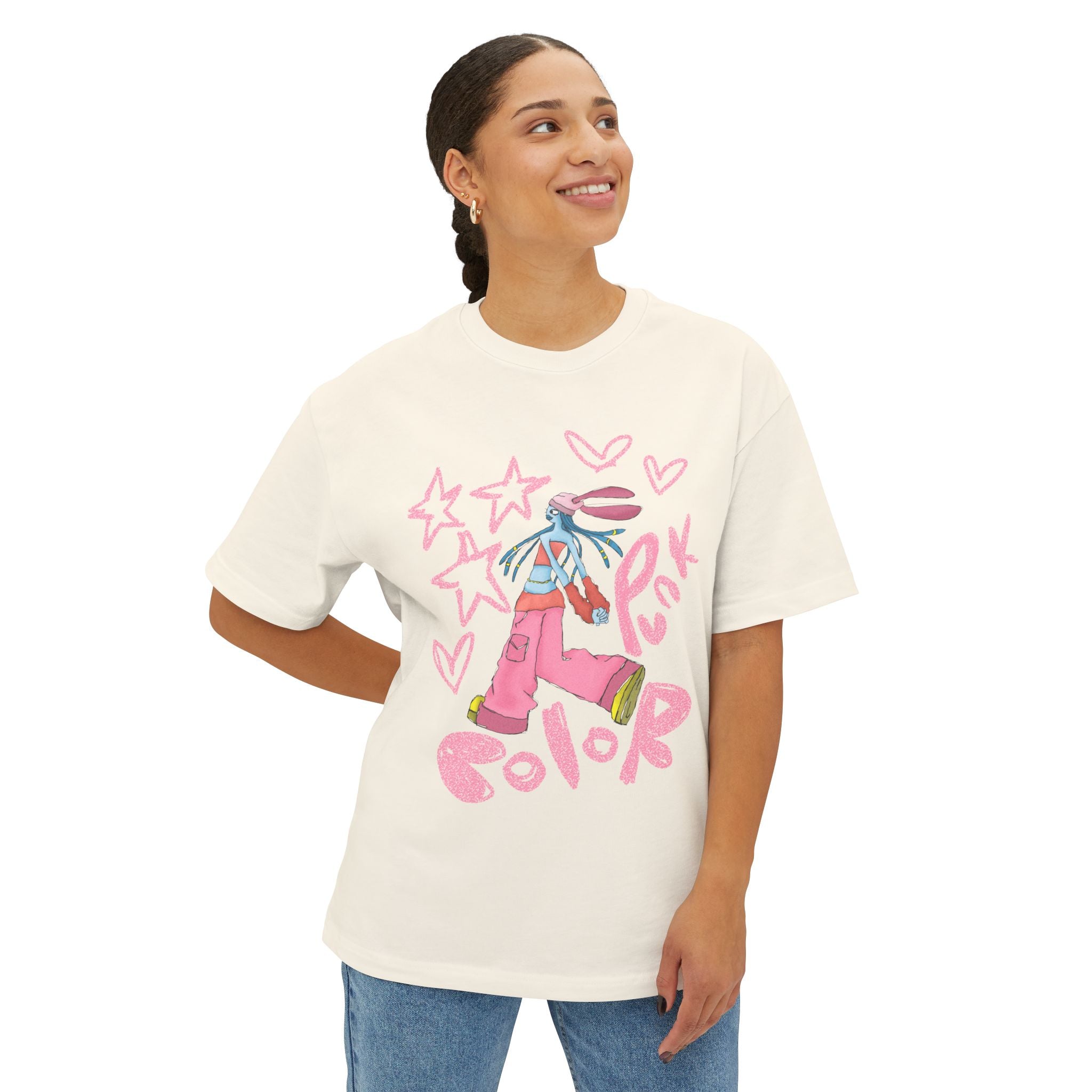 Vibrant Baggy Boxy Tee - Y2K Hip-Hop Style