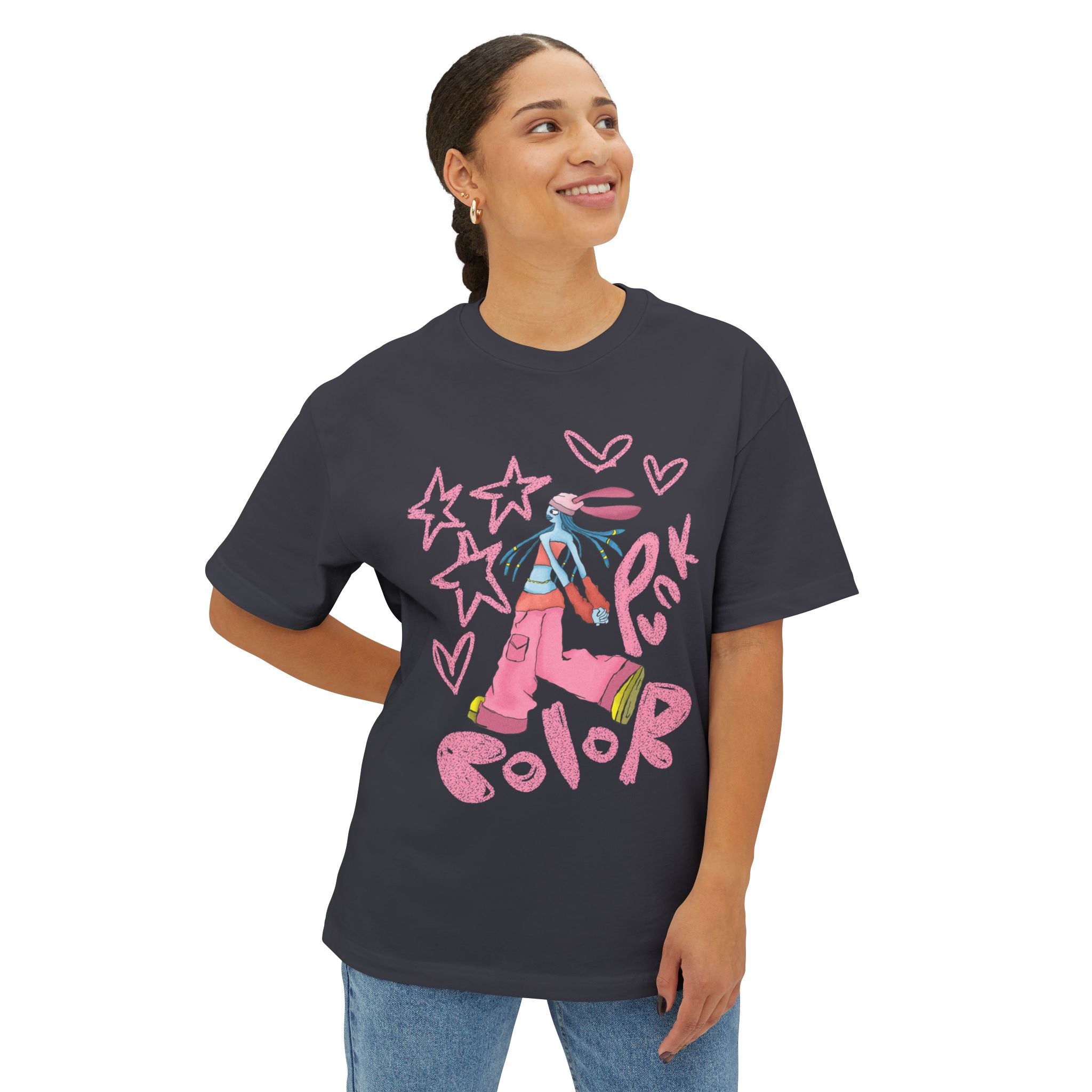 Vibrant Baggy Boxy Tee - Y2K Hip-Hop Style