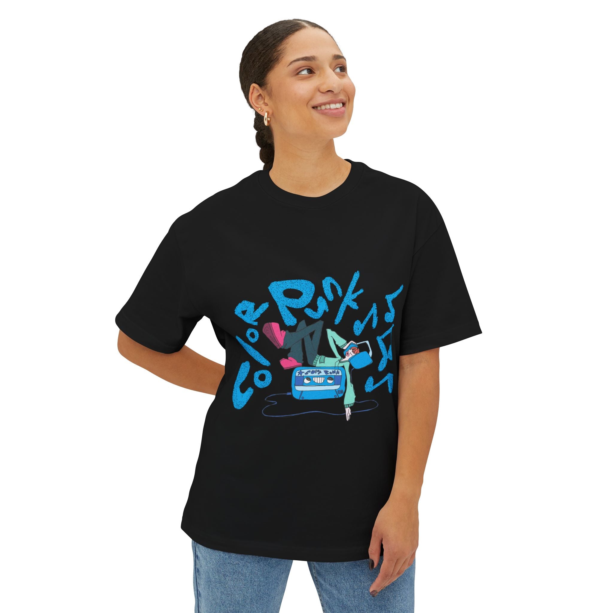 Vibrant Baggy Boxy Tee - Y2K Hip-Hop Style
