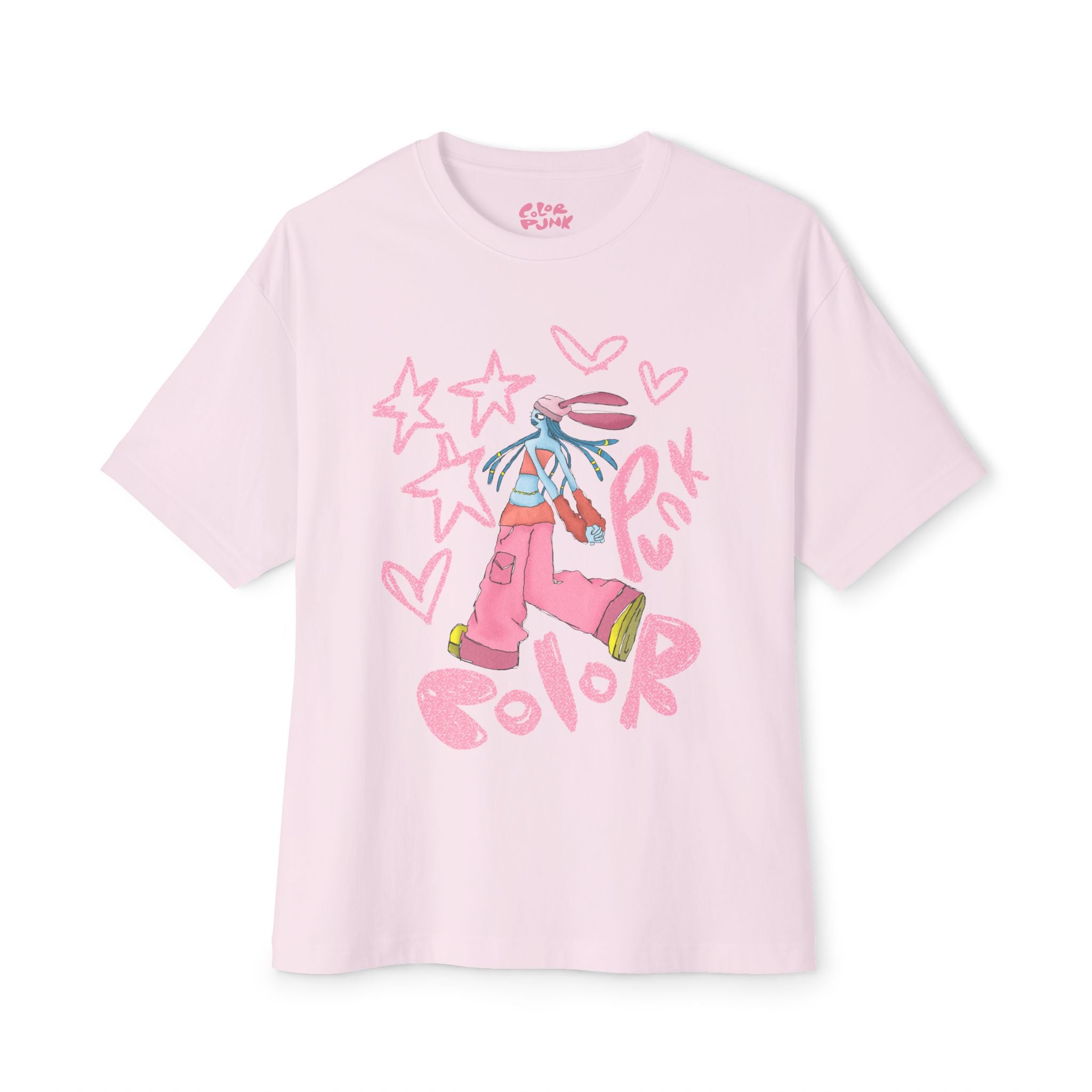 Vibrant Baggy Boxy Tee - Y2K Hip-Hop Style