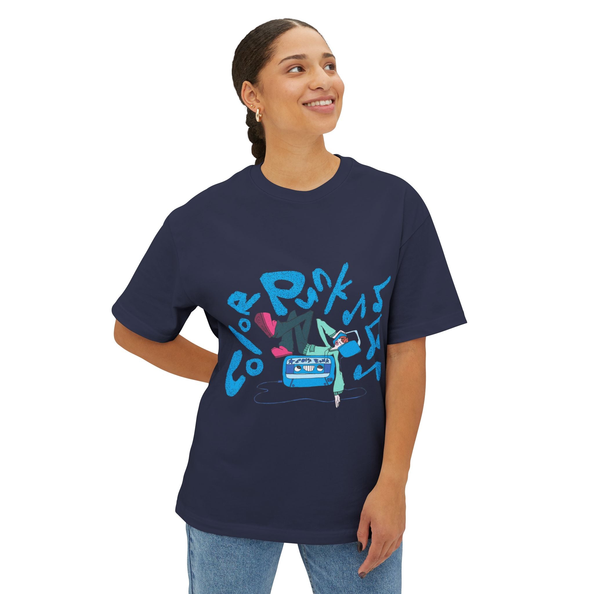Vibrant Baggy Boxy Tee - Y2K Hip-Hop Style