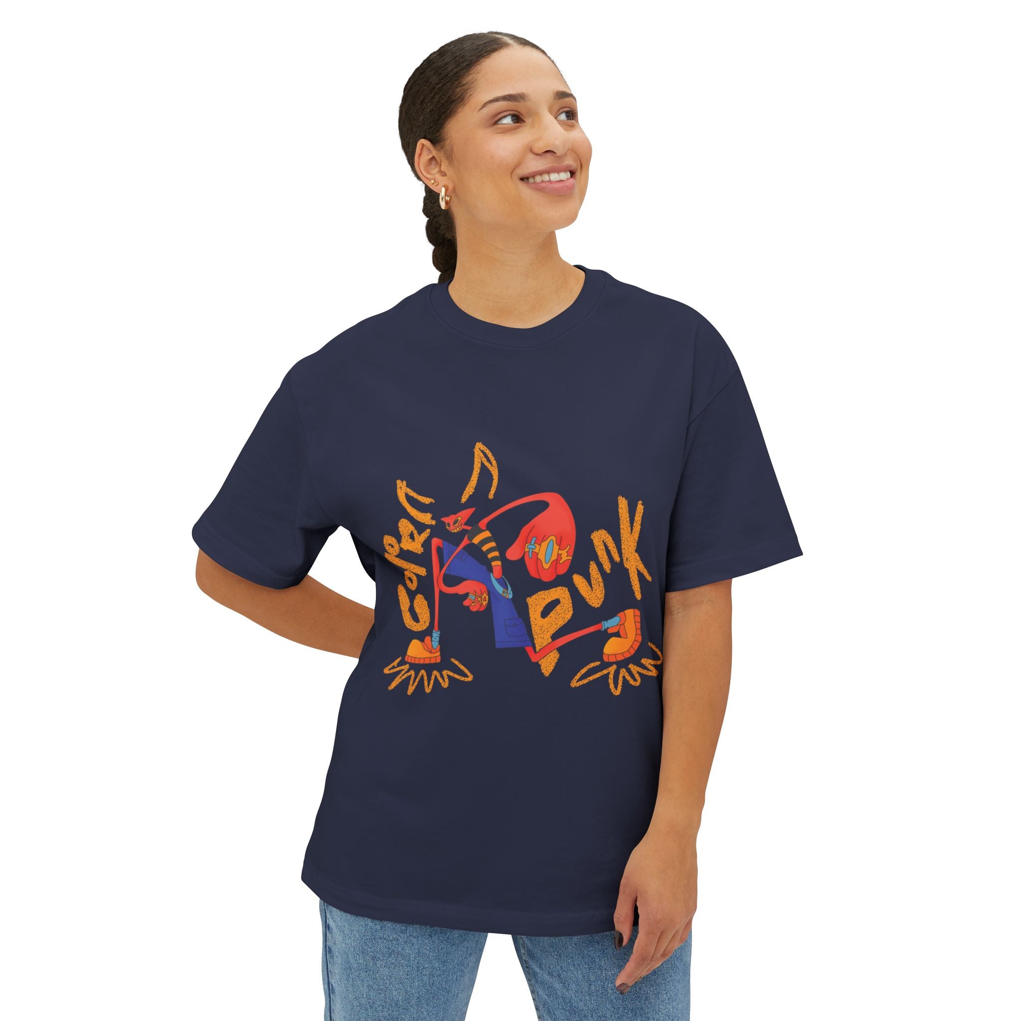 Vibrant Baggy Boxy Tee - Y2K Hip-Hop Style