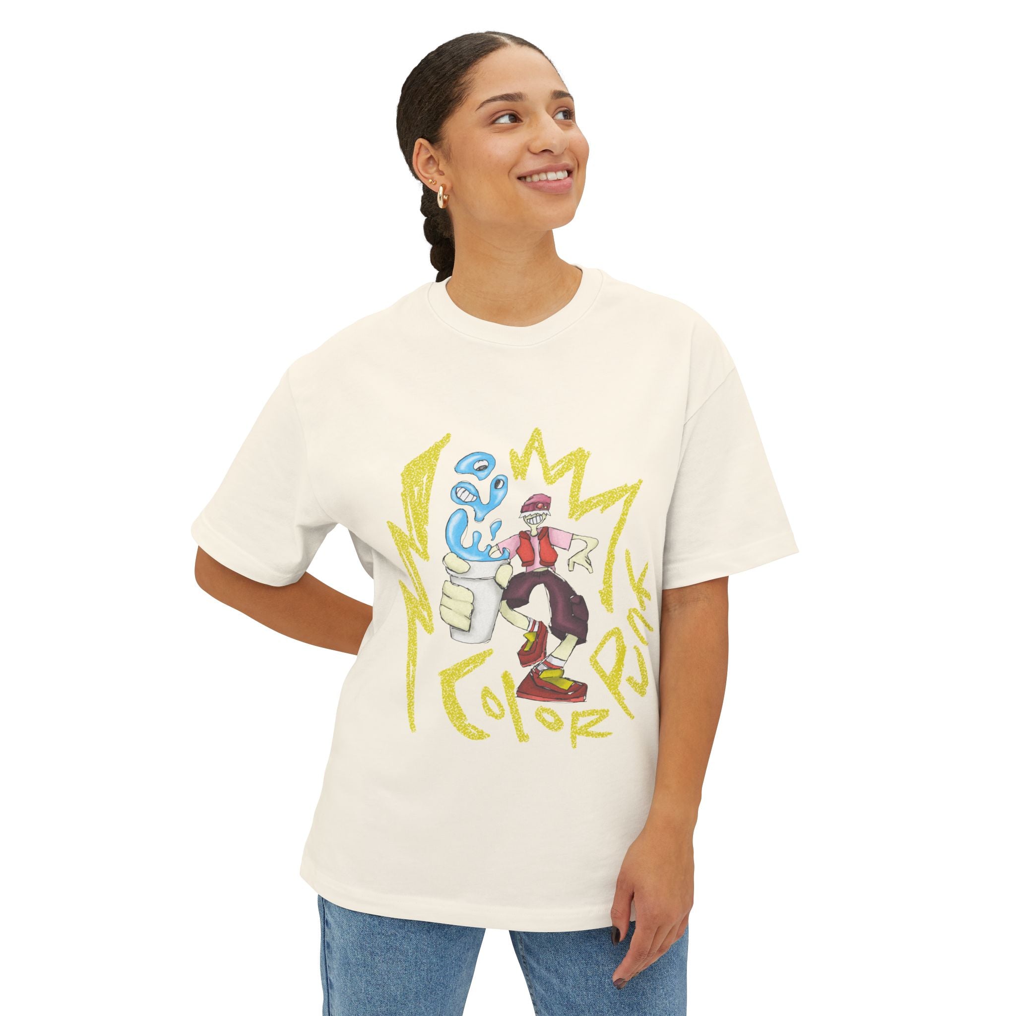 Vibrant Baggy Boxy Tee - Y2K Hip-Hop Style