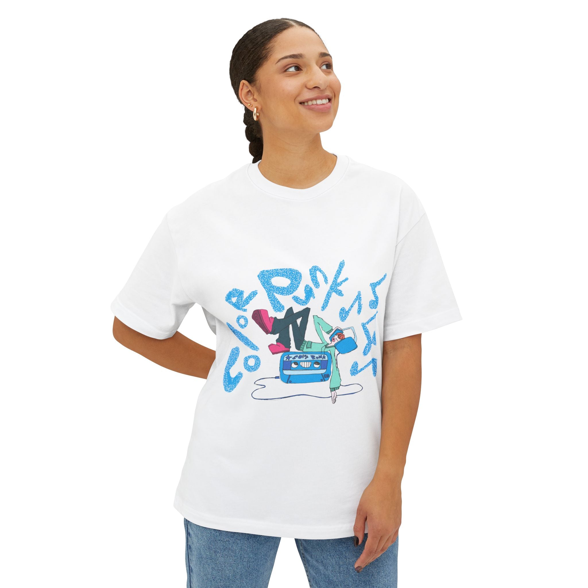 Vibrant Baggy Boxy Tee - Y2K Hip-Hop Style