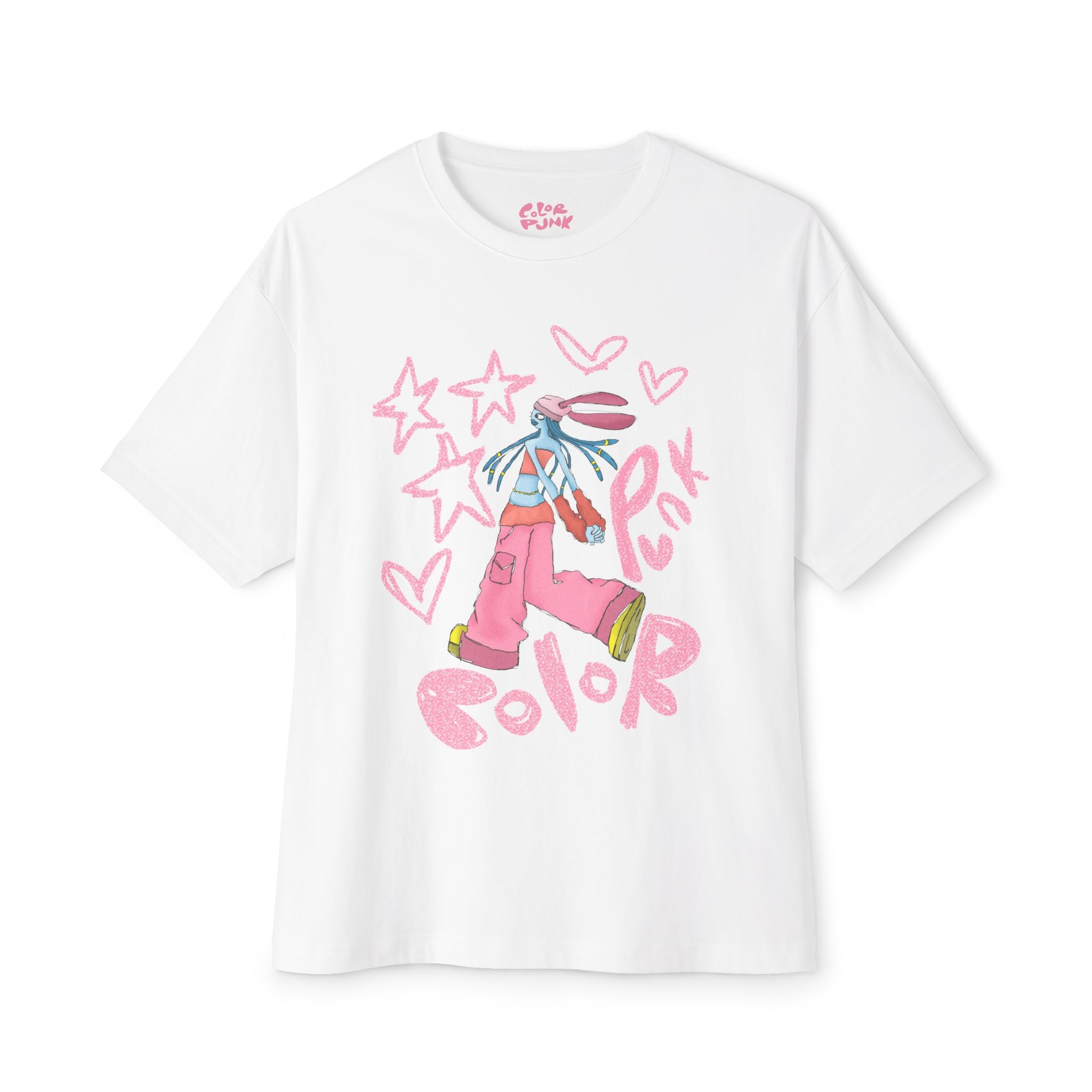 Vibrant Baggy Boxy Tee - Y2K Hip-Hop Style