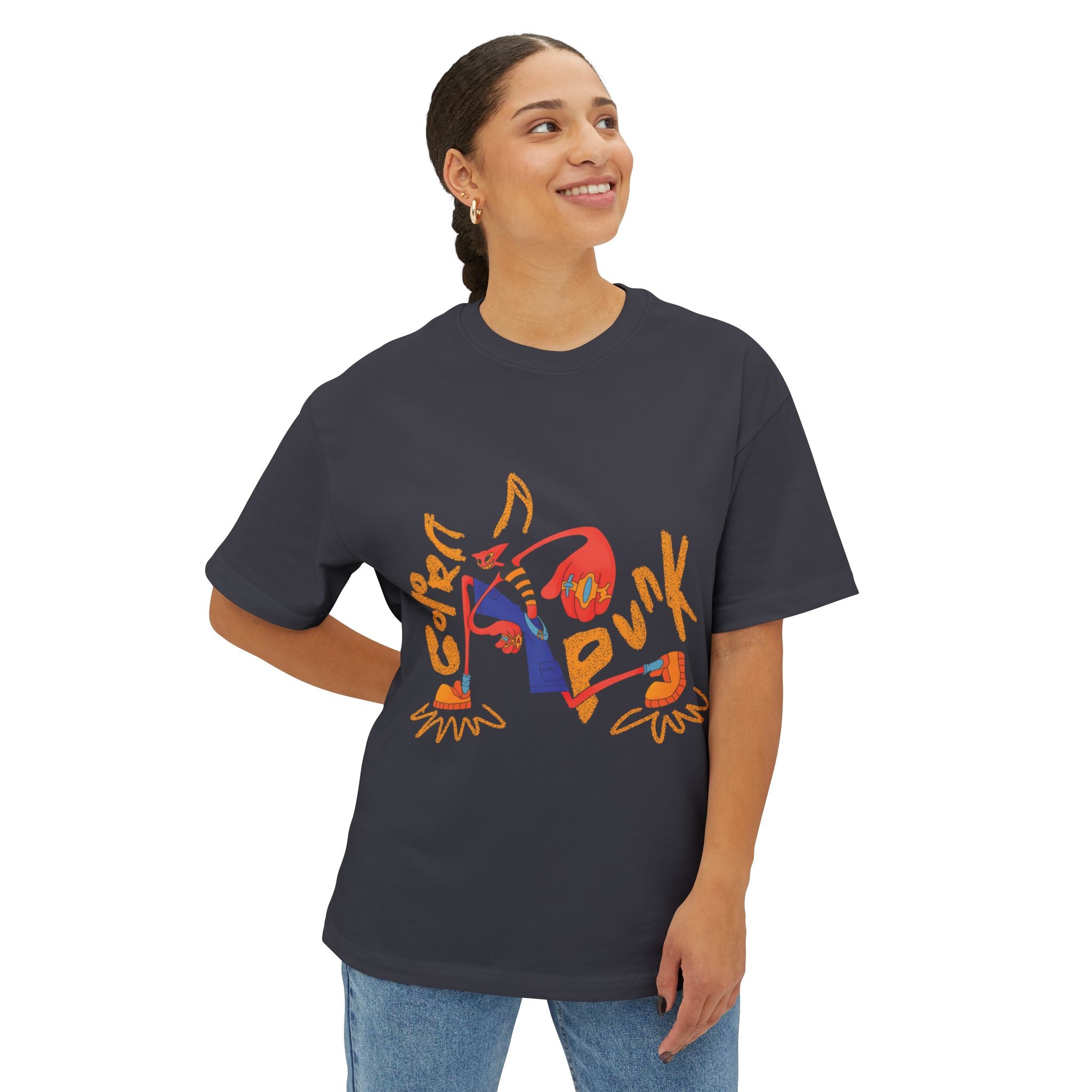Vibrant Baggy Boxy Tee - Y2K Hip-Hop Style
