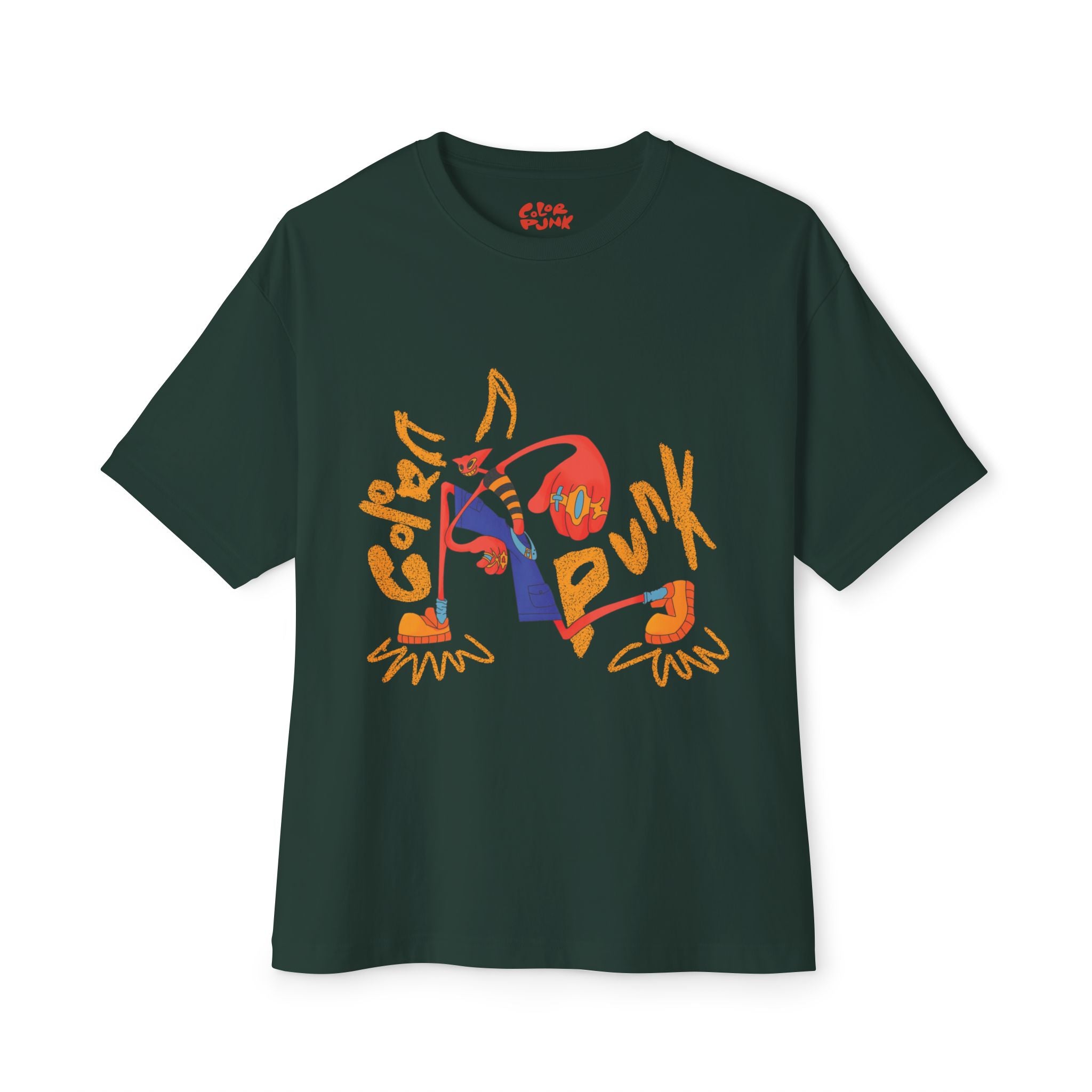 Vibrant Baggy Boxy Tee - Y2K Hip-Hop Style