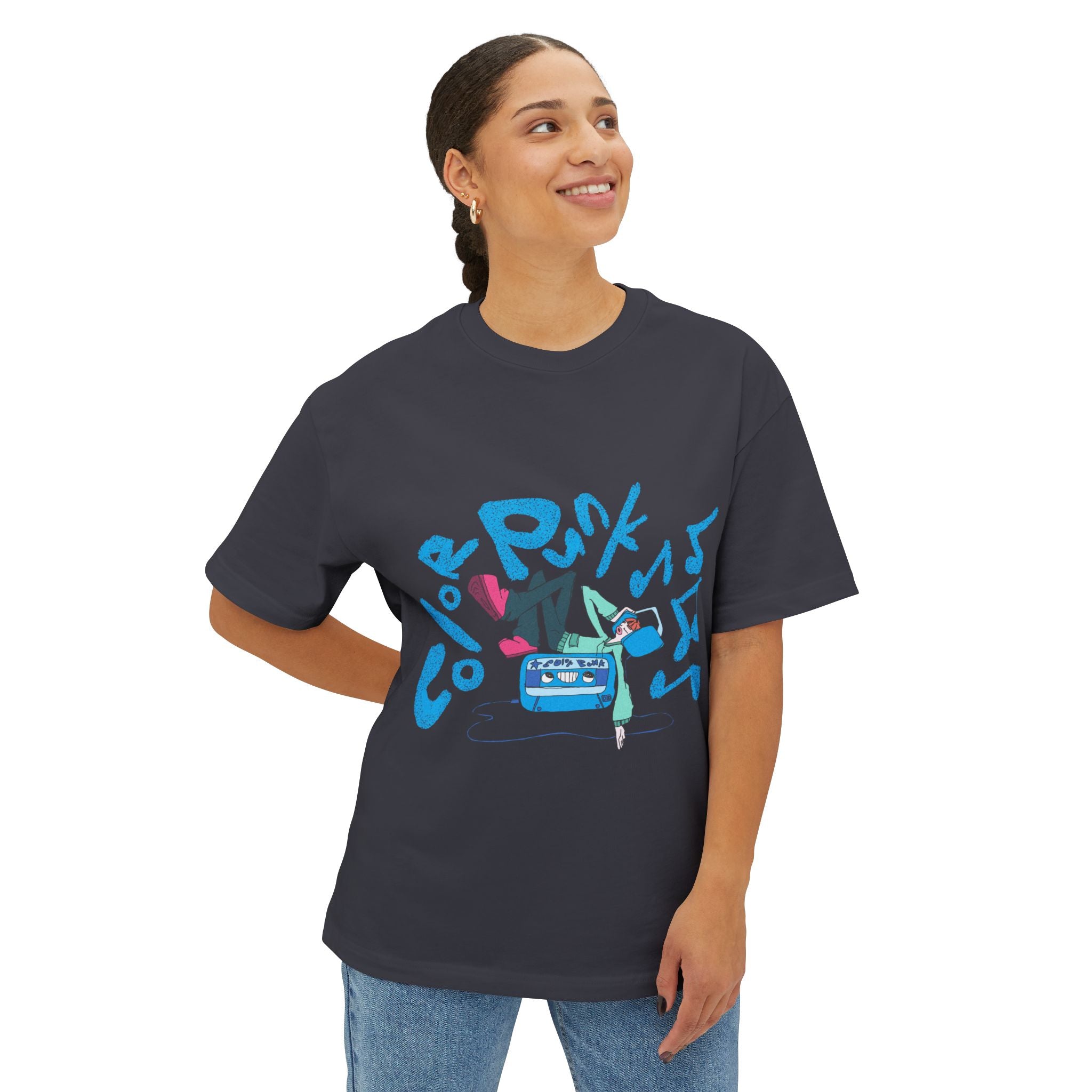 Vibrant Baggy Boxy Tee - Y2K Hip-Hop Style