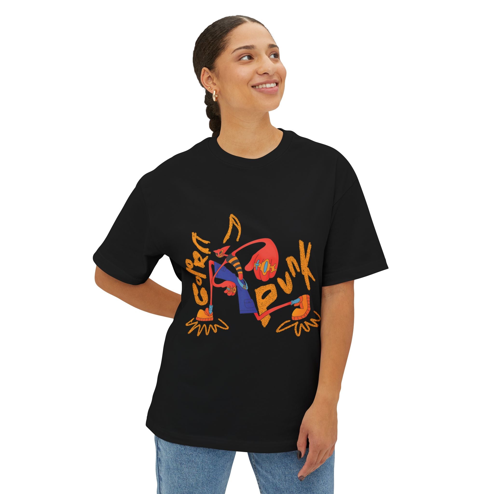 Vibrant Baggy Boxy Tee - Y2K Hip-Hop Style