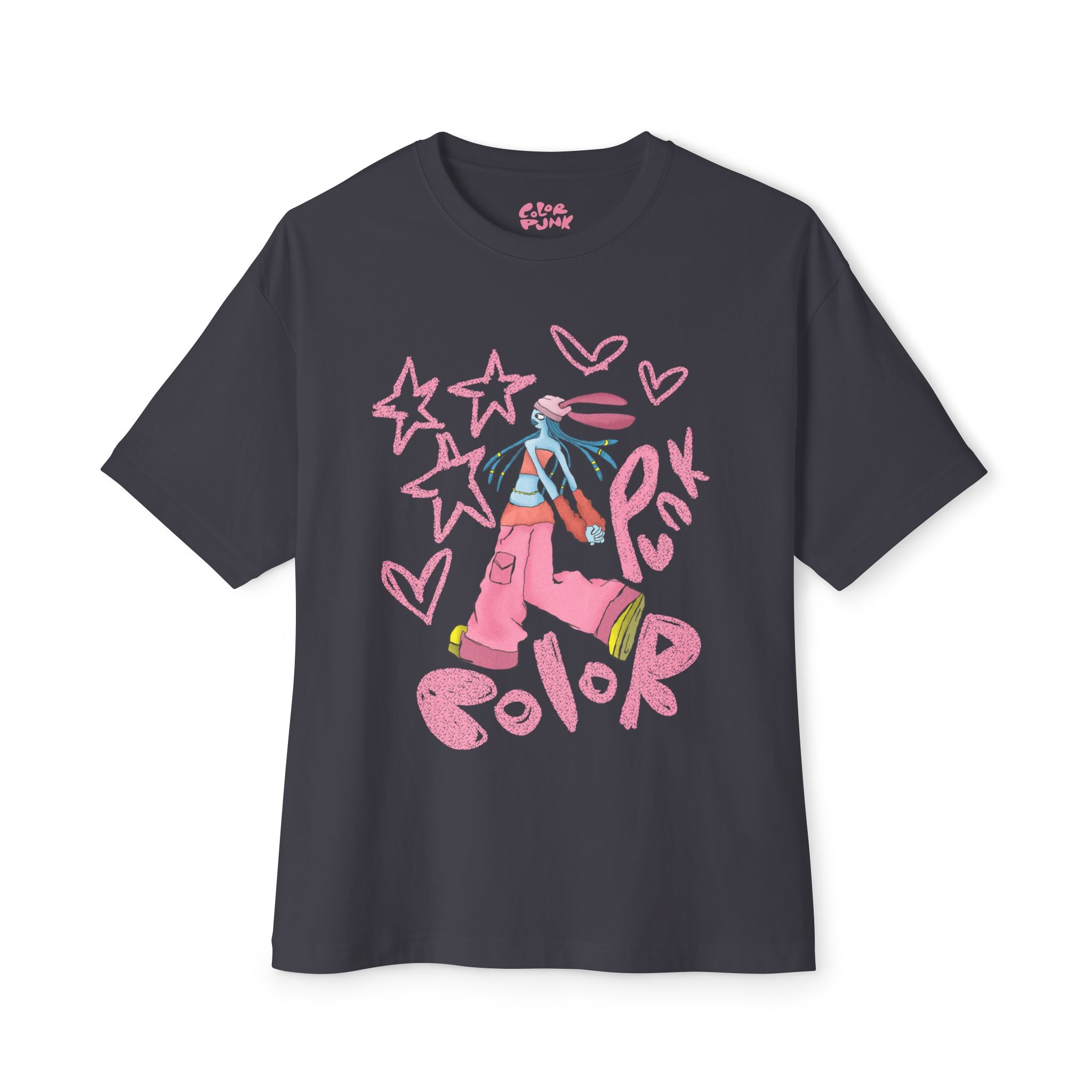 Vibrant Baggy Boxy Tee - Y2K Hip-Hop Style
