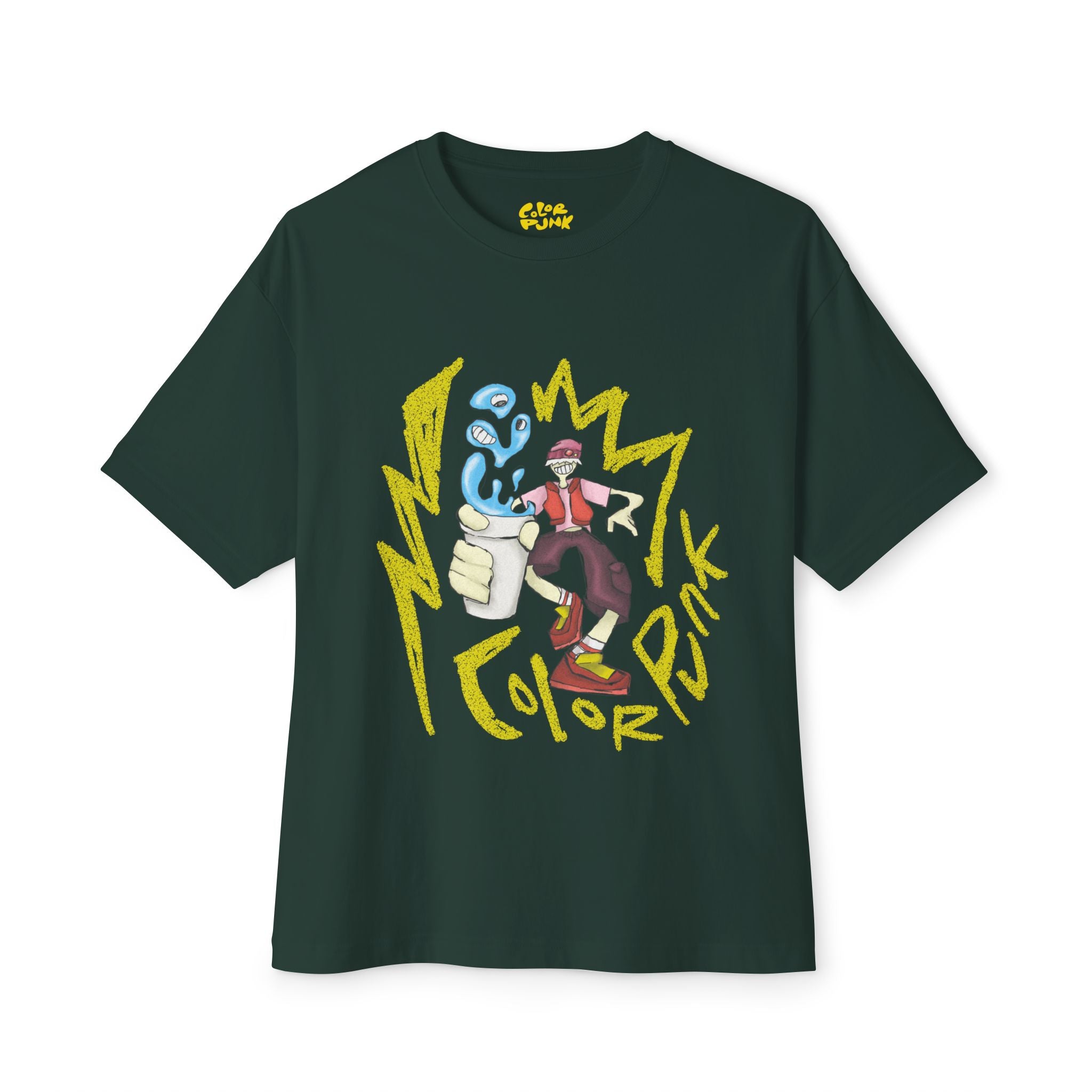 Vibrant Baggy Boxy Tee - Y2K Hip-Hop Style