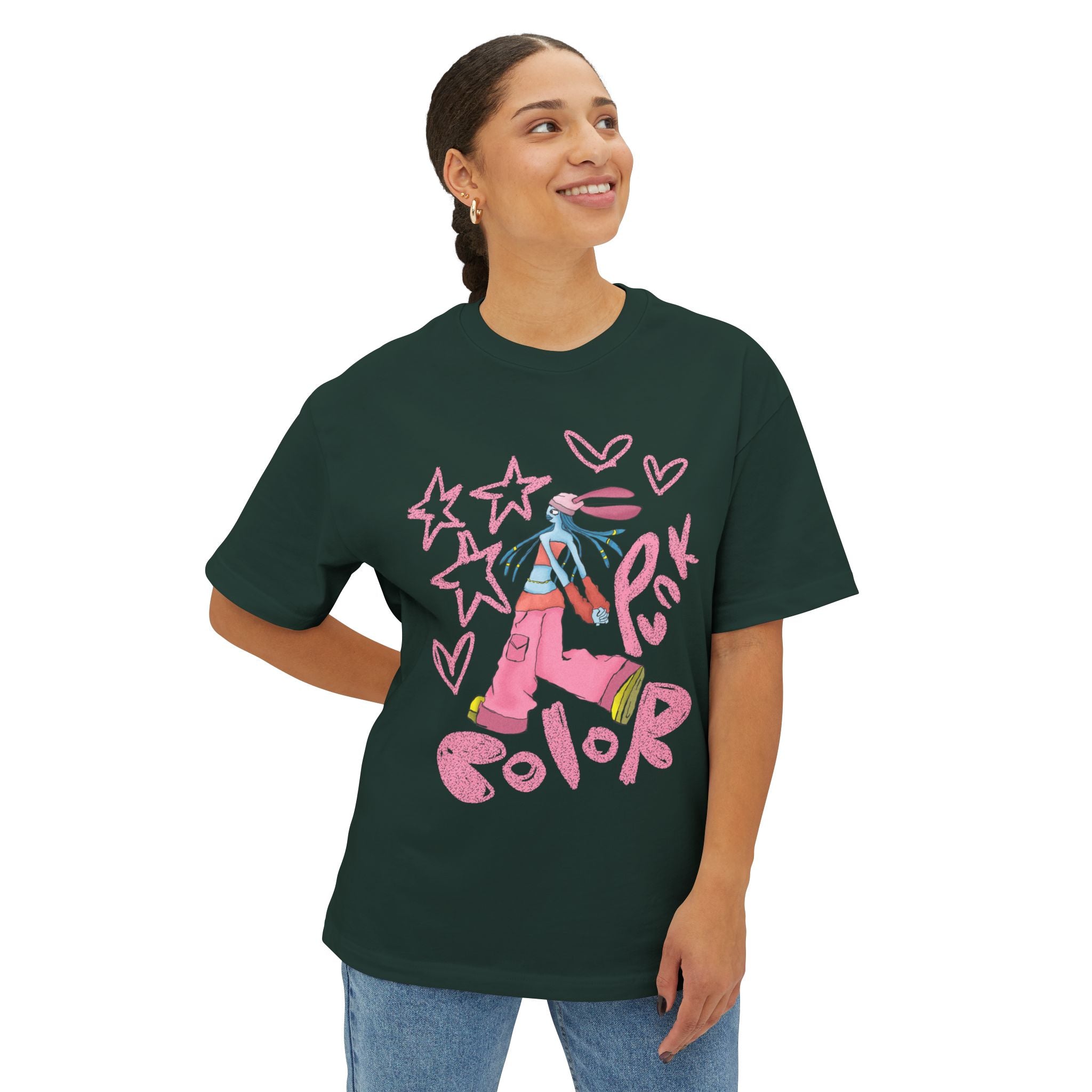 Vibrant Baggy Boxy Tee - Y2K Hip-Hop Style