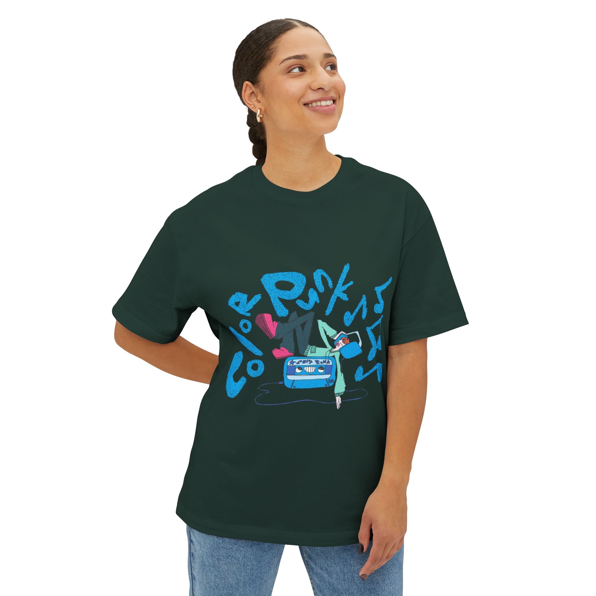 Vibrant Baggy Boxy Tee - Y2K Hip-Hop Style