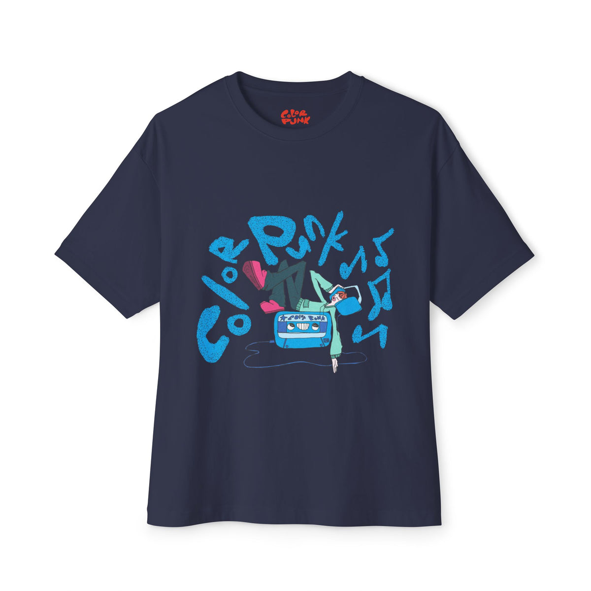 Vibrant Baggy Boxy Tee - Y2K Hip-Hop Style
