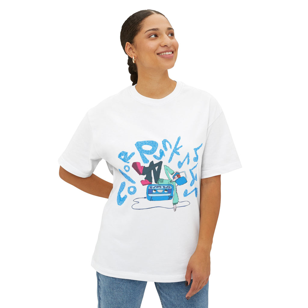 Vibrant Baggy Boxy Tee - Y2K Hip-Hop Style