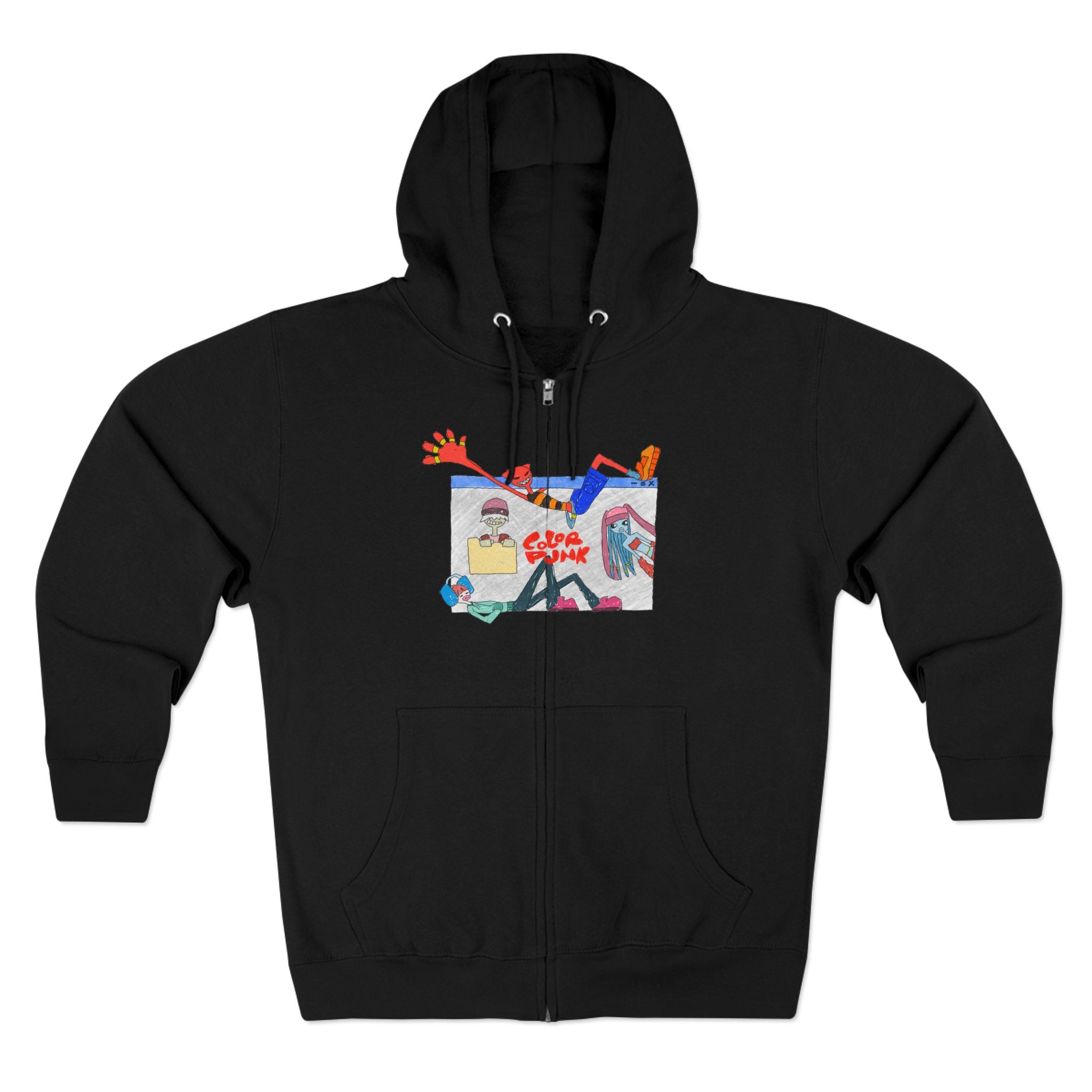 Color Punk Zip Hoodie