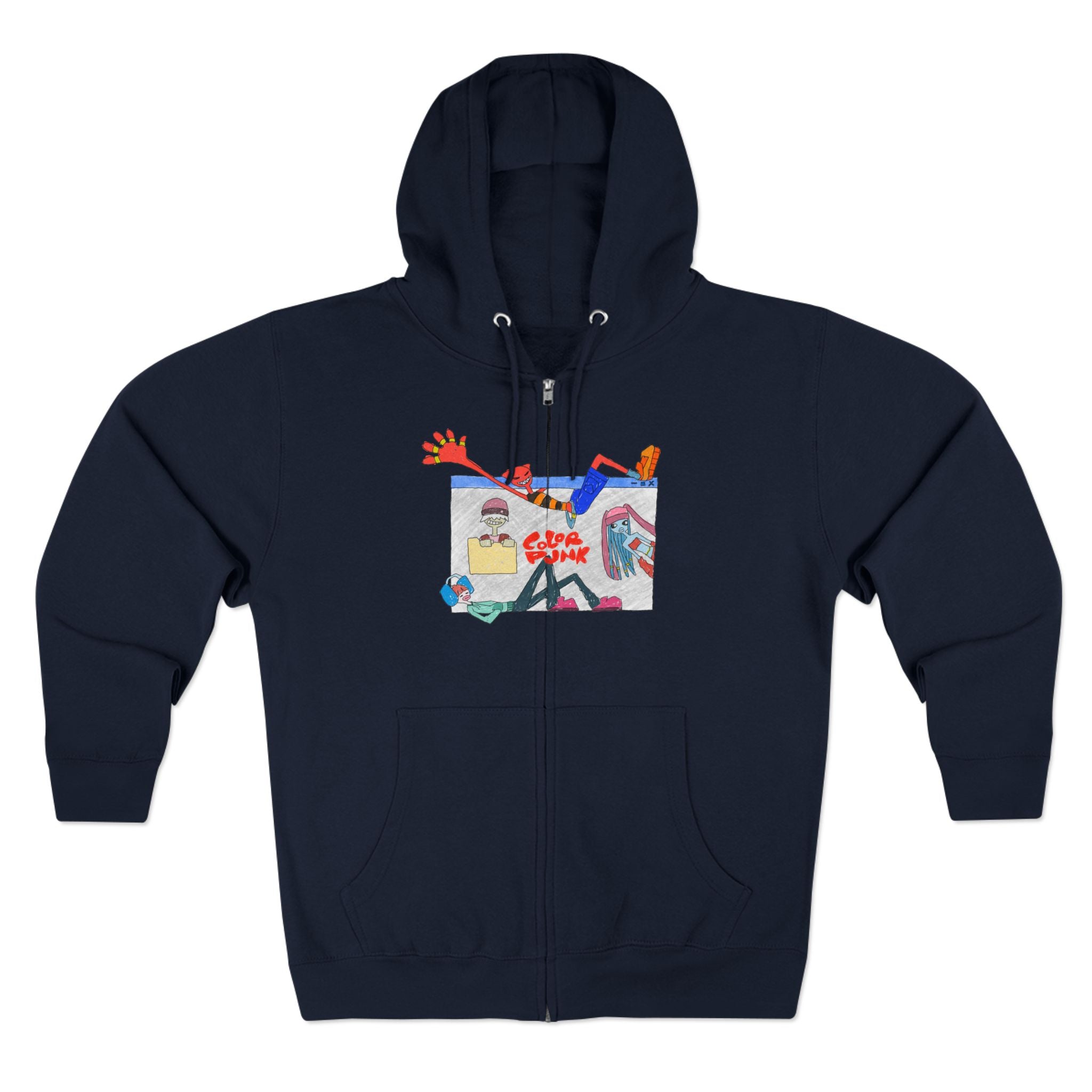 Color Punk Zip Hoodie