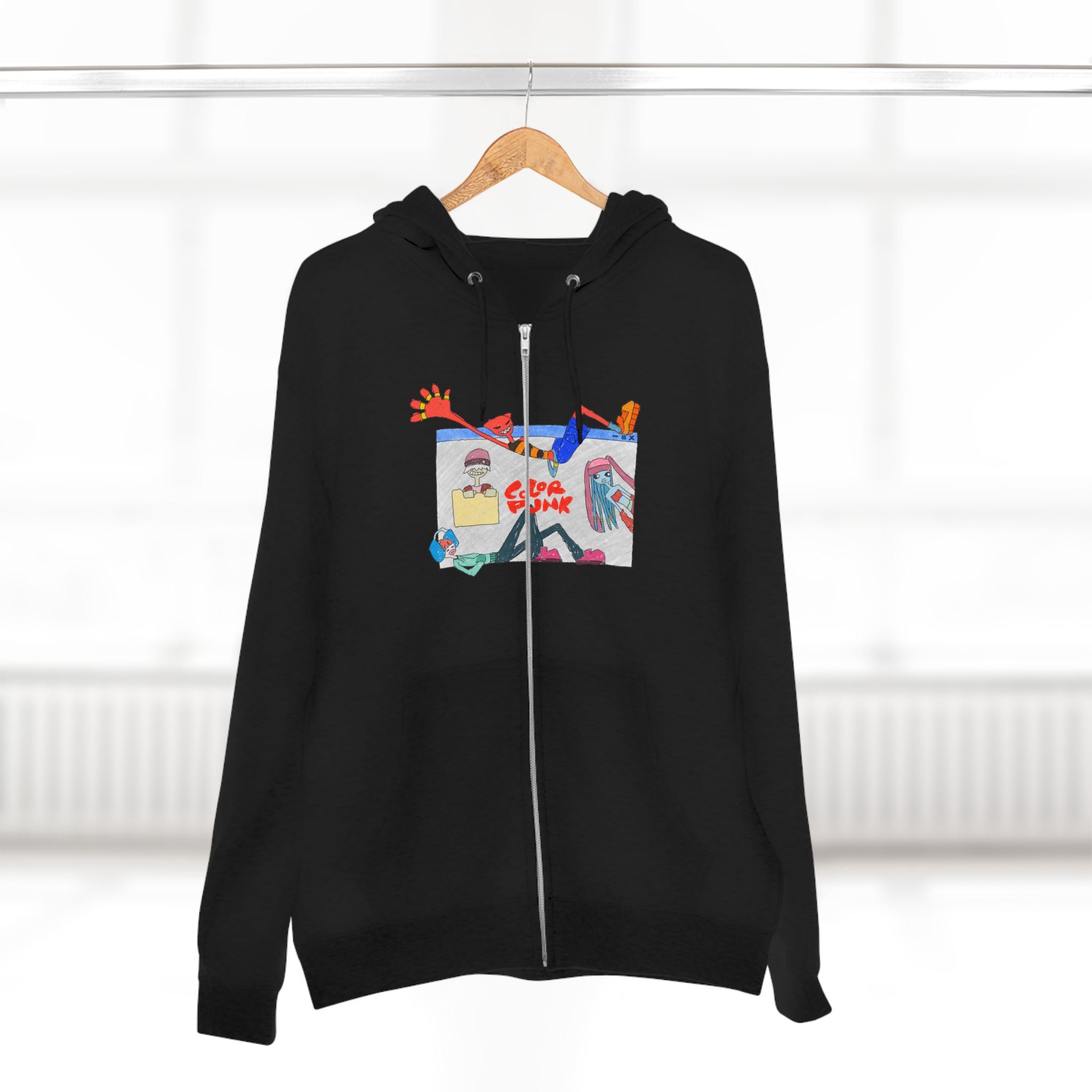Color Punk Zip Hoodie