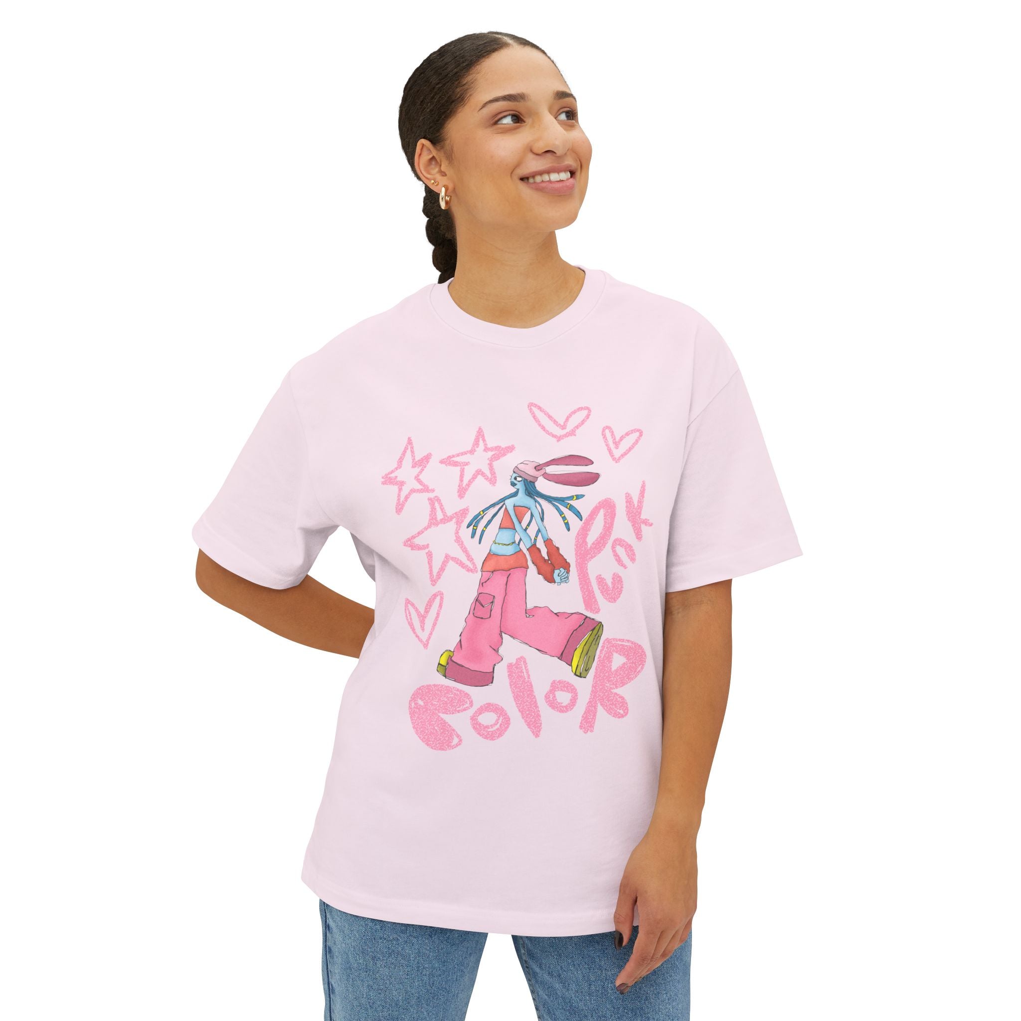 Vibrant Baggy Boxy Tee - Y2K Hip-Hop Style