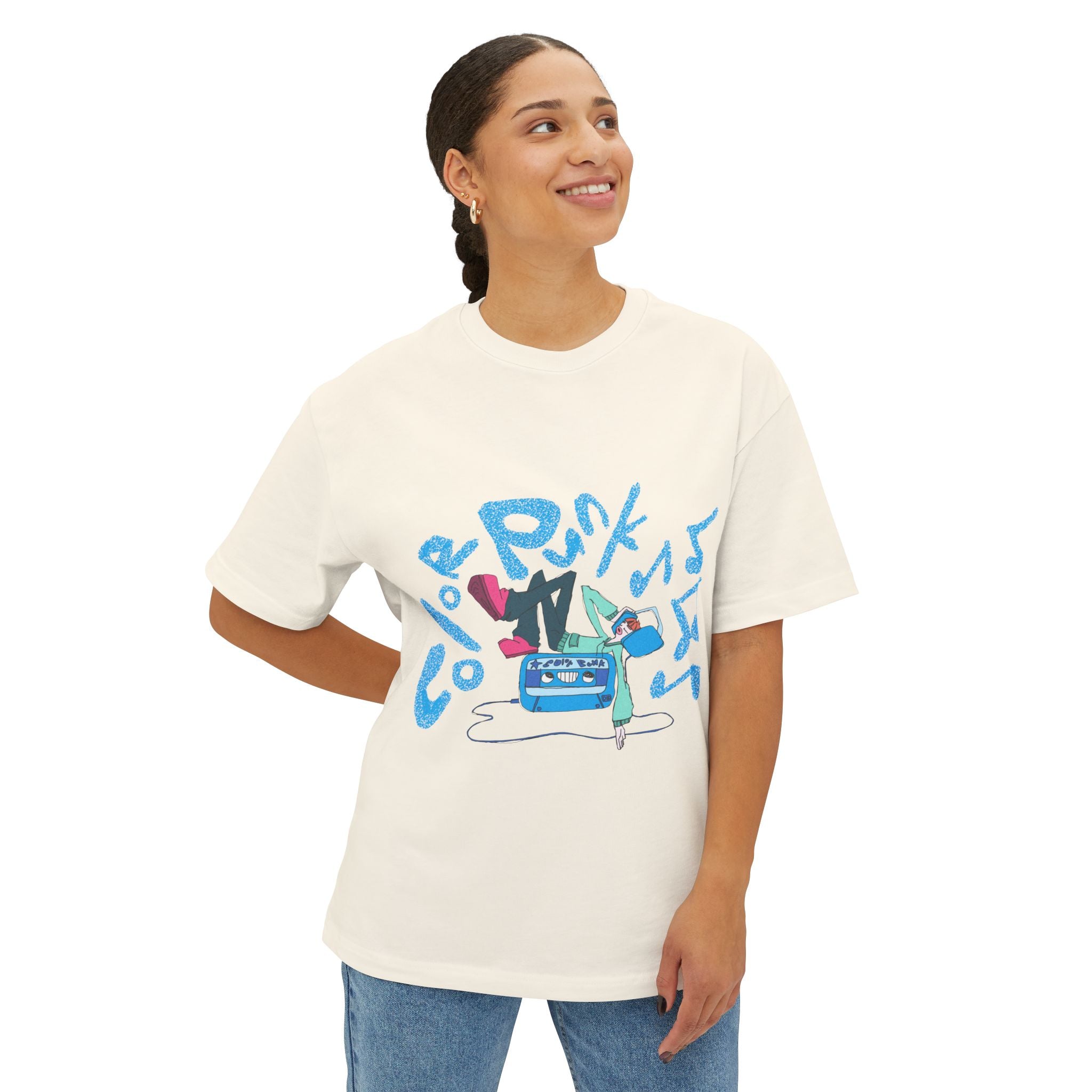 Vibrant Baggy Boxy Tee - Y2K Hip-Hop Style