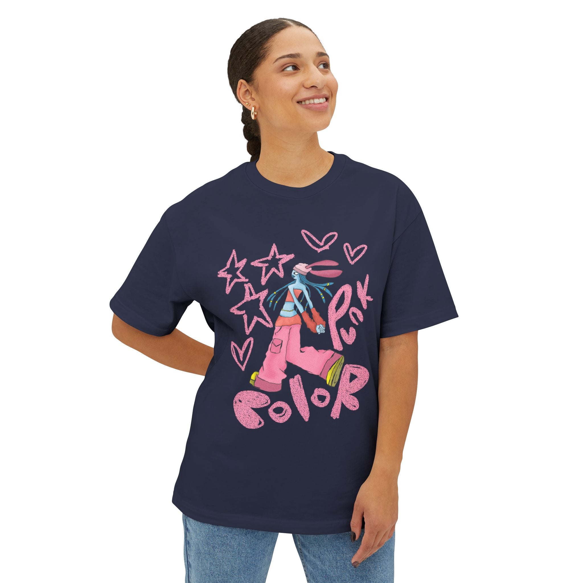 Vibrant Baggy Boxy Tee - Y2K Hip-Hop Style