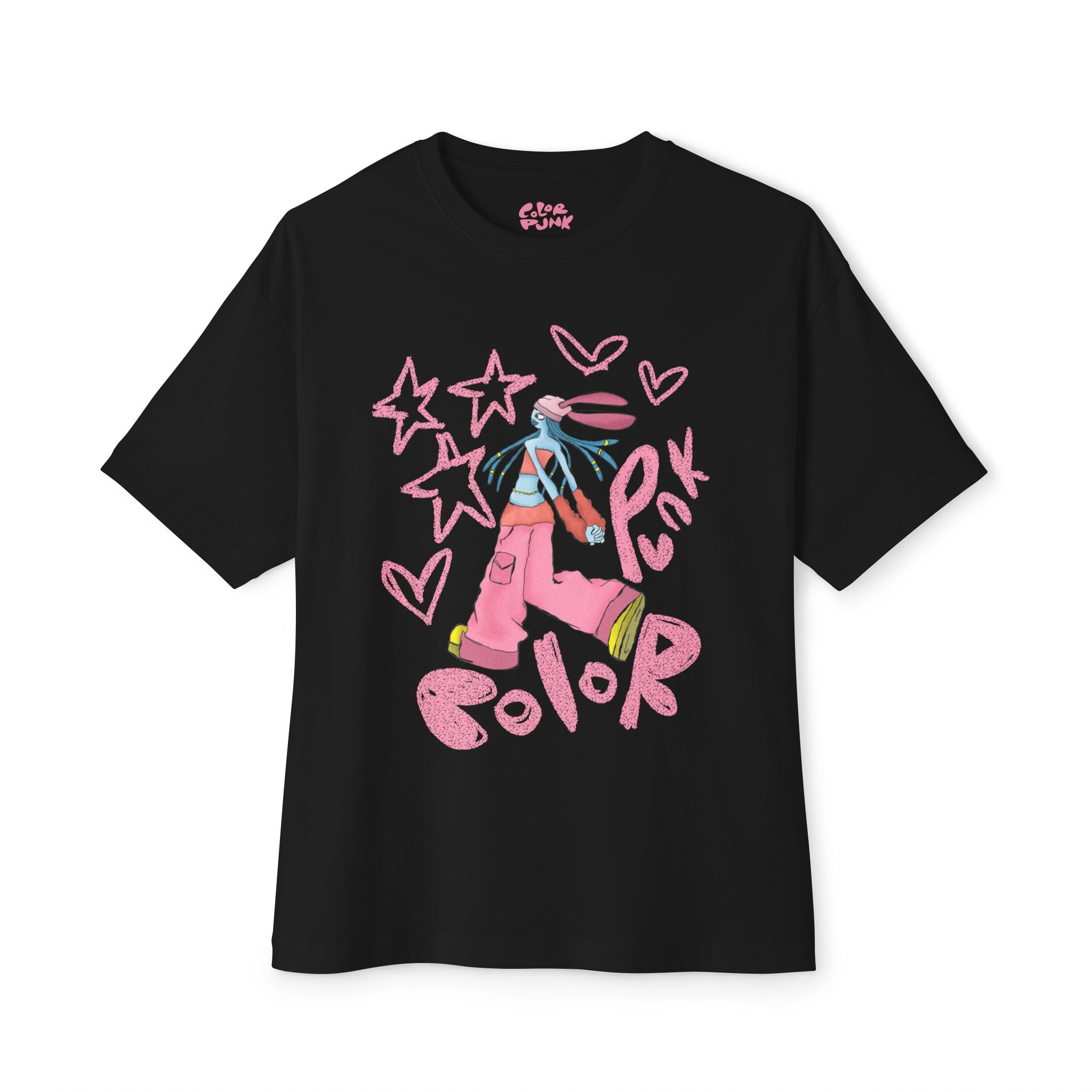 Vibrant Baggy Boxy Tee - Y2K Hip-Hop Style