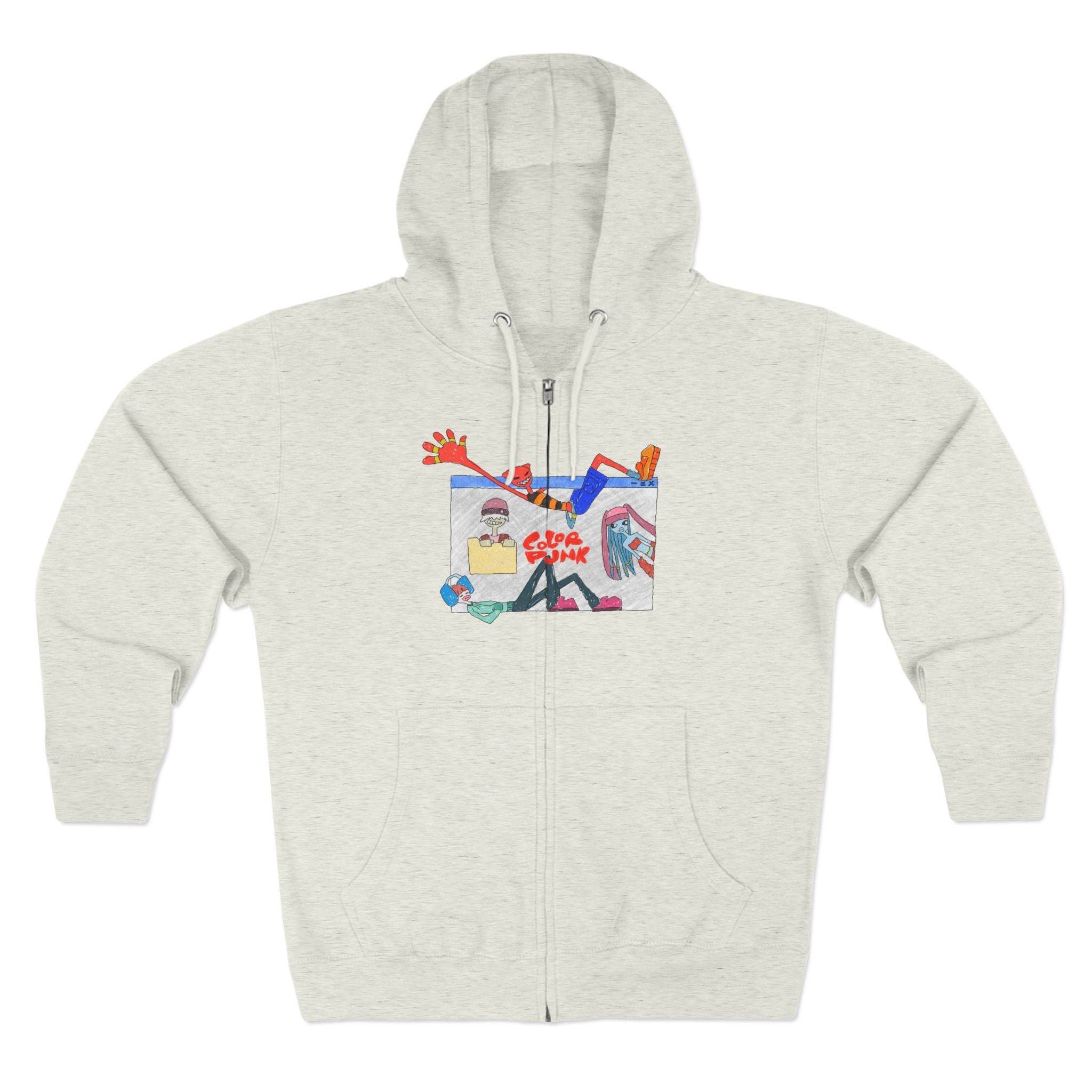 Color Punk Zip Hoodie