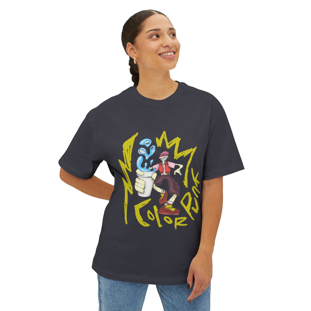 Vibrant Baggy Boxy Tee - Y2K Hip-Hop Style